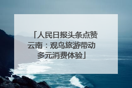 人民日报头条点赞云南：观鸟旅游带动多元消费体验