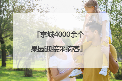 京城4000余个果园迎接采摘客