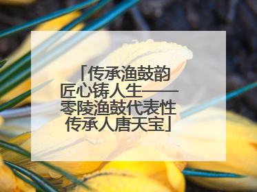 传承渔鼓韵 匠心铸人生——零陵渔鼓代表性传承人唐天宝
