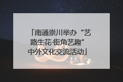 南通崇川举办“艺路生花·街角艺趣”中外文化交流活动