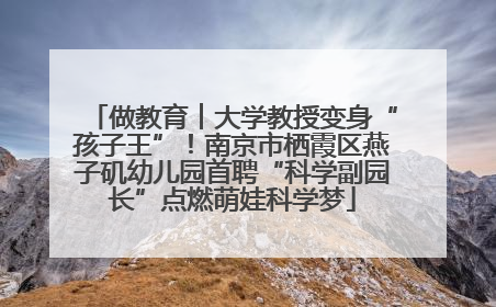 做教育︱大学教授变身“孩子王”！南京市栖霞区燕子矶幼儿园首聘“科学副园长”点燃萌娃科学梦