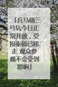 兵马俑三号坑今日正常开放，受损秦俑已移走 观众参观不会受到影响