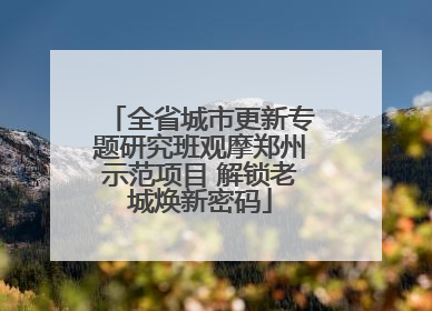 全省城市更新专题研究班观摩郑州示范项目 解锁老城焕新密码