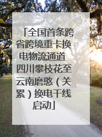 全国首条跨省跨境重卡换电物流通道 四川攀枝花至云南磨憨（关累）换电干线启动
