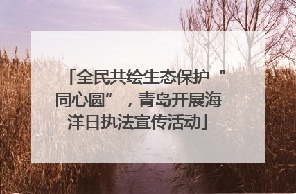 全民共绘生态保护“同心圆”，青岛开展海洋日执法宣传活动