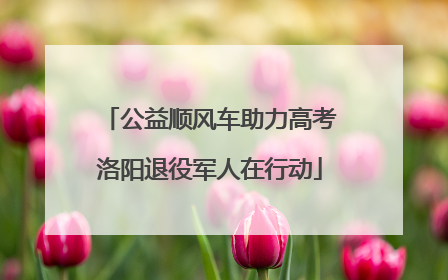 公益顺风车助力高考洛阳退役军人在行动