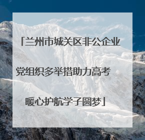兰州市城关区非公企业党组织多举措助力高考 暖心护航学子圆梦