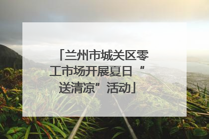 兰州市城关区零工市场开展夏日“送清凉”活动