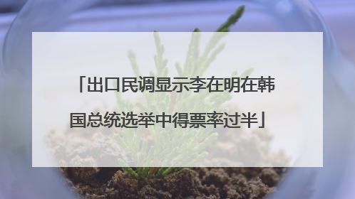 出口民调显示李在明在韩国总统选举中得票率过半