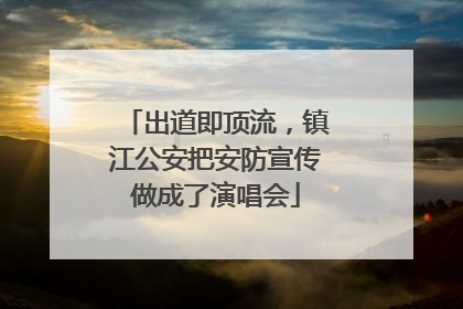 出道即顶流，镇江公安把安防宣传做成了演唱会