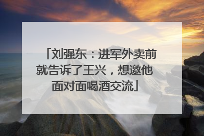 刘强东：进军外卖前就告诉了王兴，想邀他面对面喝酒交流