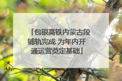 包银高铁内蒙古段铺轨完成 为年内开通运营奠定基础