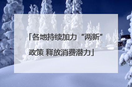 各地持续加力“两新”政策 释放消费潜力