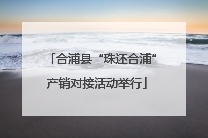 合浦县“珠还合浦”产销对接活动举行