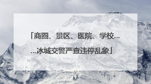 商圈、景区、医院、学校……冰城交警严查违停乱象