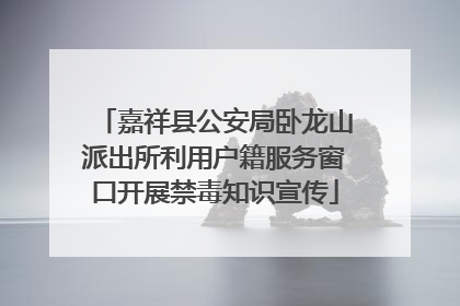 嘉祥县公安局卧龙山派出所利用户籍服务窗口开展禁毒知识宣传