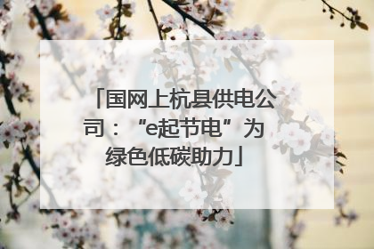 国网上杭县供电公司：“e起节电”为绿色低碳助力