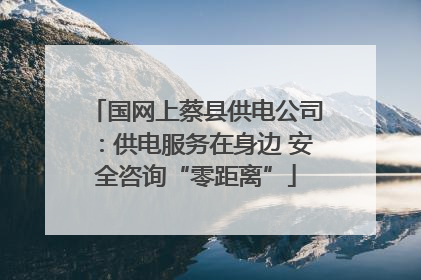 国网上蔡县供电公司：供电服务在身边 安全咨询“零距离”