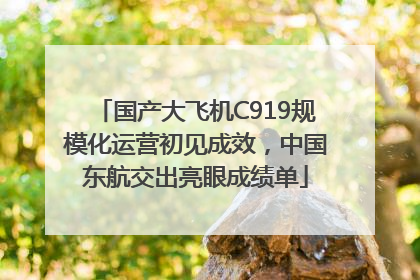国产大飞机C919规模化运营初见成效，中国东航交出亮眼成绩单