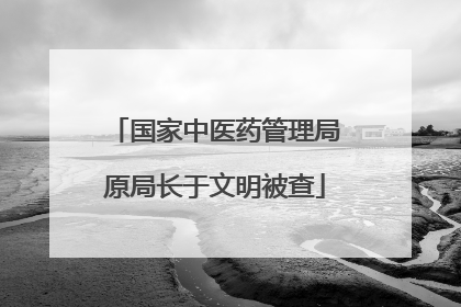 国家中医药管理局原局长于文明被查