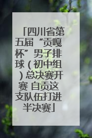 四川省第五届“贡嘎杯”男子排球（初中组）总决赛开赛 自贡这支队伍打进半决赛