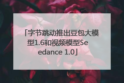 字节跳动推出豆包大模型1.6和视频模型Seedance 1.0