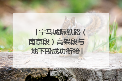 宁马城际铁路（南京段）高架段与地下段成功衔接