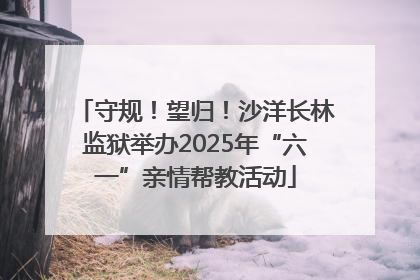 守规！望归！沙洋长林监狱举办2025年“六一”亲情帮教活动