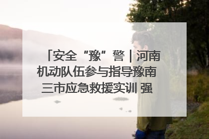 安全“豫”警｜河南机动队伍参与指导豫南三市应急救援实训 强化协同作战效能