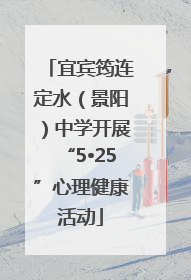 宜宾筠连定水（景阳）中学开展“5•25”心理健康活动