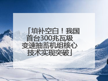 填补空白！我国首台300兆瓦级变速抽蓄机组核心技术实现突破