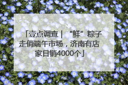 壹点调查｜“鲜”粽子走俏端午市场，济南有店家日销4000个