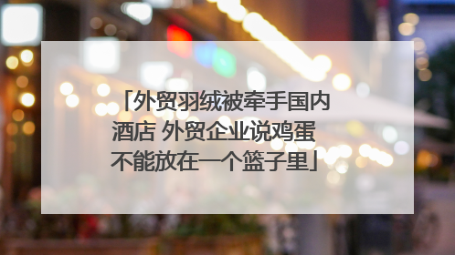 外贸羽绒被牵手国内酒店 外贸企业说鸡蛋不能放在一个篮子里