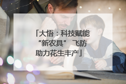 大悟：科技赋能“新农具” 飞防助力花生丰产