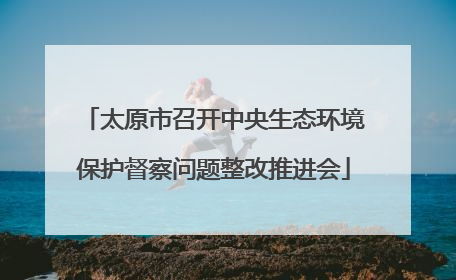 太原市召开中央生态环境保护督察问题整改推进会