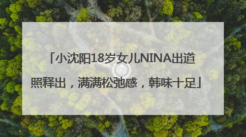 小沈阳18岁女儿NINA出道照释出，满满松弛感，韩味十足