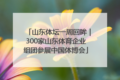 山东体坛一周回眸｜300家山东体育企业组团参展中国体博会