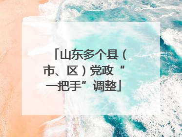 山东多个县（市、区）党政“一把手”调整