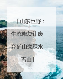 山东巨野：生态修复让废弃矿山变绿水青山