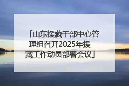 山东援藏干部中心管理组召开2025年援藏工作动员部署会议