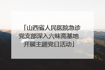 山西省人民医院急诊党支部深入六味斋基地开展主题党日活动