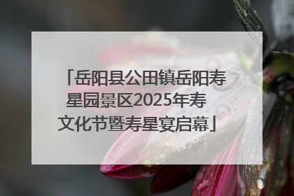 岳阳县公田镇岳阳寿星园景区2025年寿文化节暨寿星宴启幕