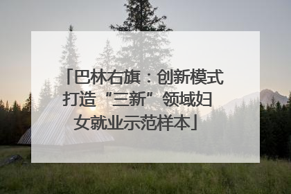 巴林右旗：创新模式 打造“三新”领域妇女就业示范样本