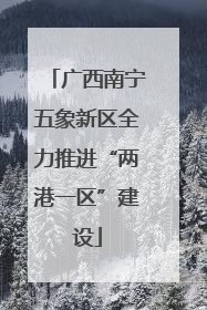 广西南宁五象新区全力推进“两港一区”建设