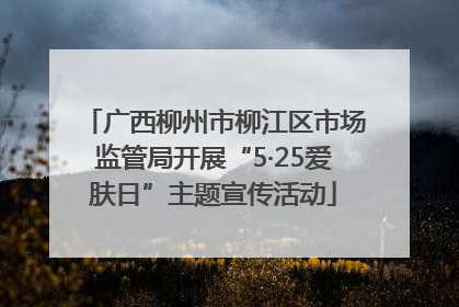 广西柳州市柳江区市场监管局开展“5·25爱肤日”主题宣传活动