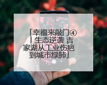 幸福来敲门④丨生态逆袭 吉家湖从工业伤疤到城市绿肺