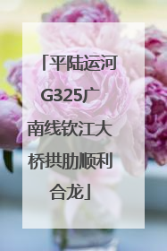 平陆运河G325广南线钦江大桥拱肋顺利合龙