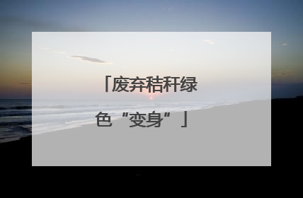废弃秸秆绿色“变身”