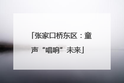 张家口桥东区：童声“唱响”未来