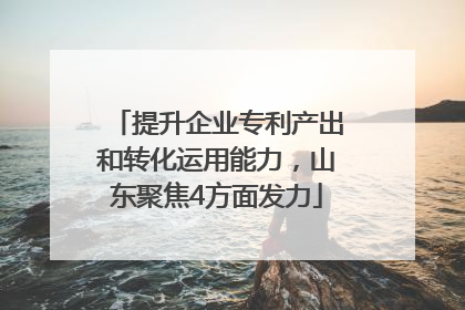 提升企业专利产出和转化运用能力，山东聚焦4方面发力